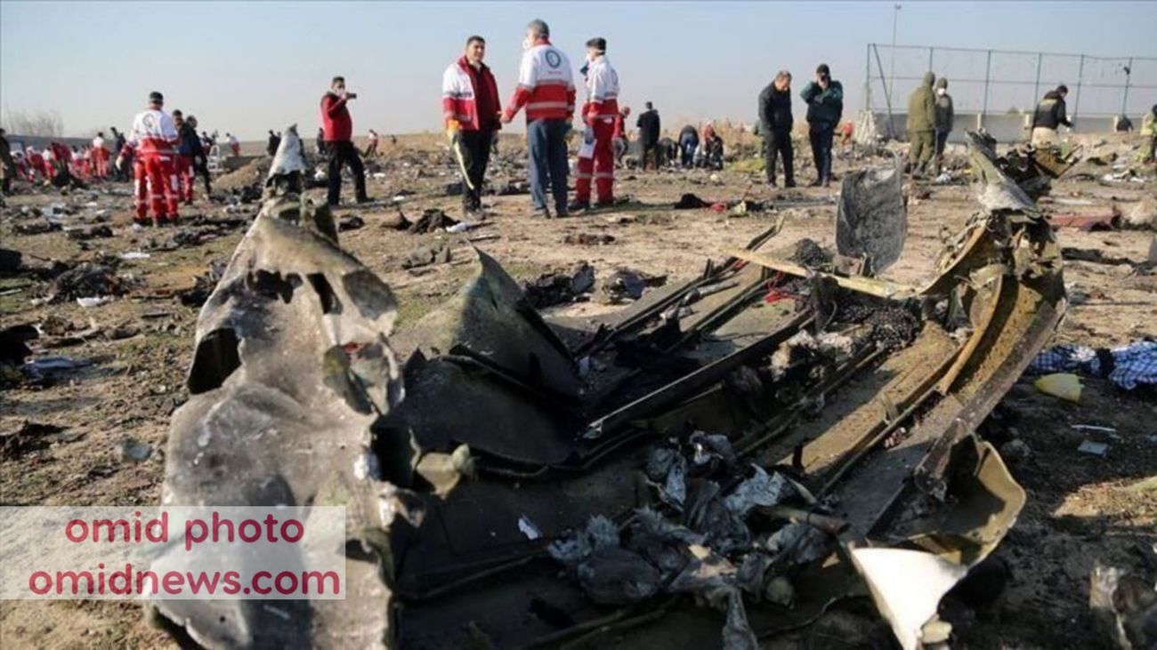 محل سقوط هواپیمای اوکراینی با حضور خانواده جان باختگان گلباران شد