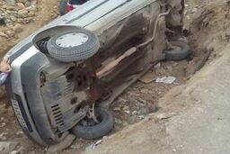 سقوط پژوه405 به دره فرحزاد