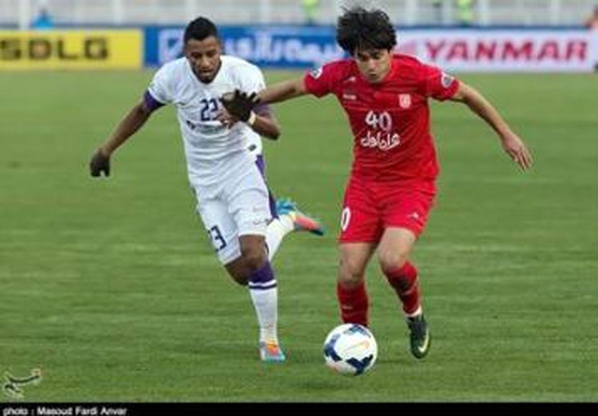 بارش شدید تگرگ در دیدار تراکتورسازی - لخویا + فیلم