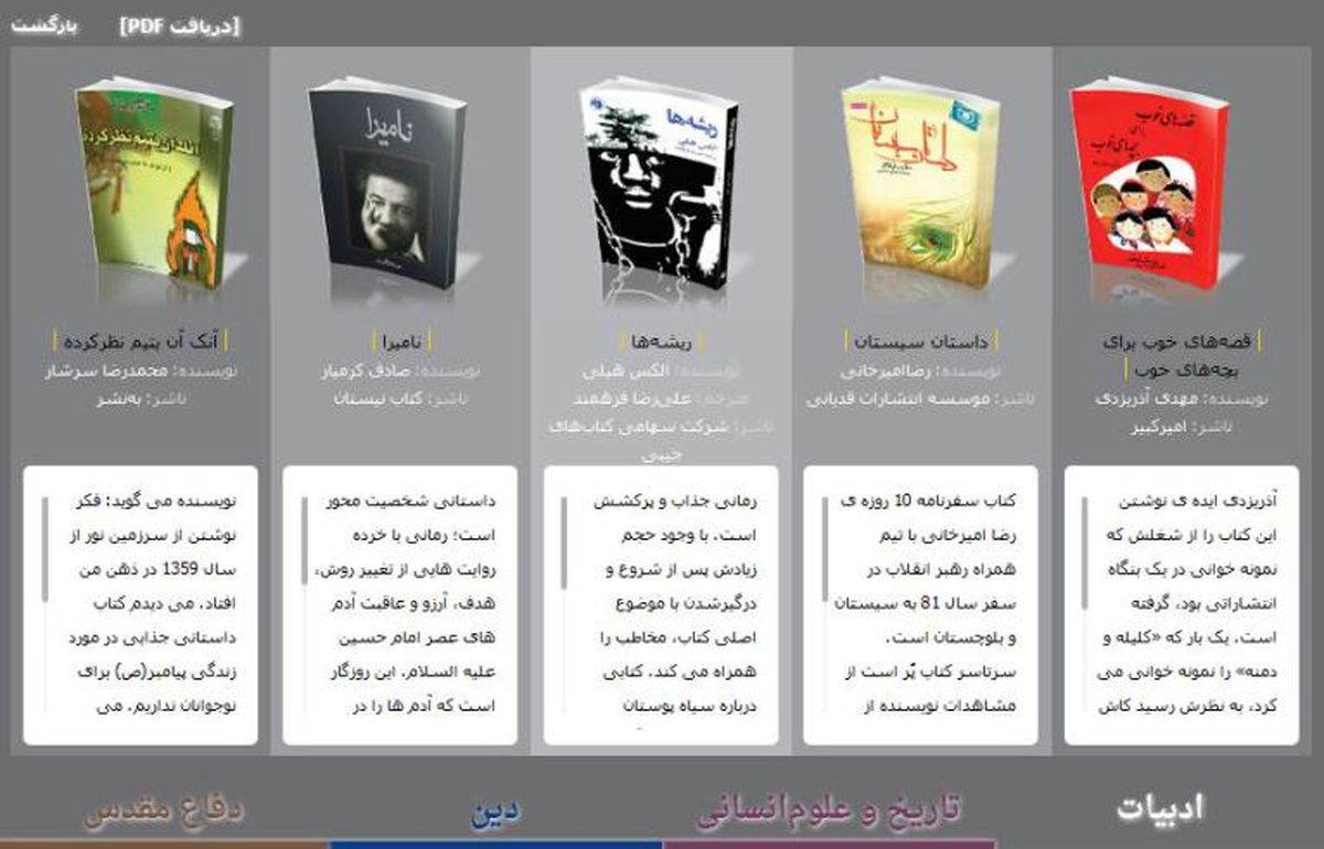 پیشنهادهای کتابی سایت رهبری + دانلود